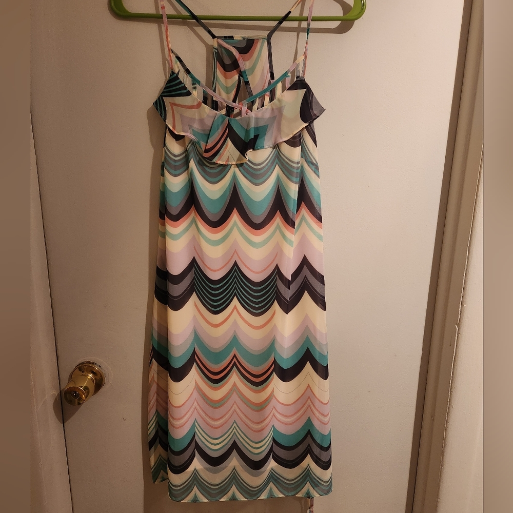 Spaghetti strap geo dress